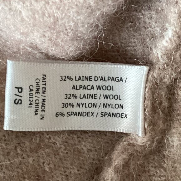 Simons Contemporaine Women's Alpaca Wool Crossover Cropped Sweater Size P/S Soft - Picture 6 of 6